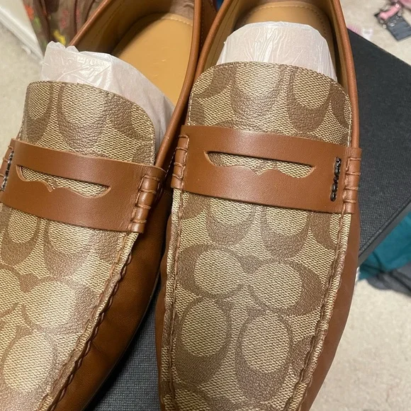 Coach Brown Leather Slip-On Loafers COACH Men main image 3